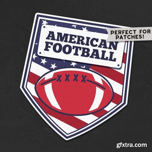 Vintage American Football Logos USA Sports Badge
