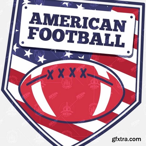 Vintage American Football Logos  USA Sports Badge