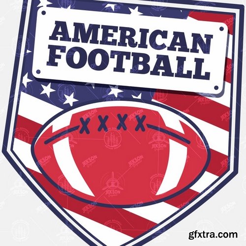 Vintage American Football Logos USA Sports Badge
