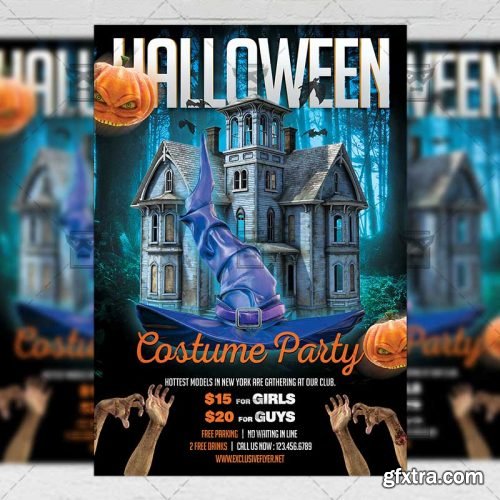 Halloween Costume Party Flyer - Seasonal A5 Template Halloween Costume Party Flyer - Seasonal A5 Template