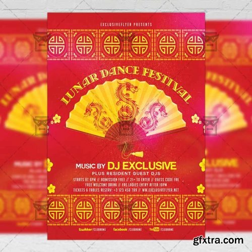 Lunar Dance Festival Flyer - Seasonal A5 Template Lunar Dance Festival Flyer - Seasonal A5 Template