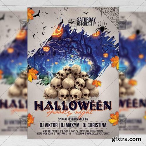Halloween Spooky Night Flyer - Seasonal A5 Template Halloween Spooky Night Flyer - Seasonal A5 Template