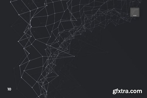 Abstract Plexus Particles Photoshop Brushes