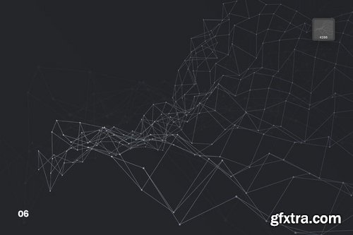 Abstract Plexus Particles Photoshop Brushes