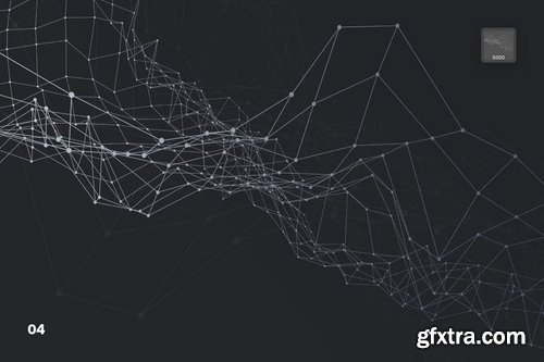 Abstract Plexus Particles Photoshop Brushes