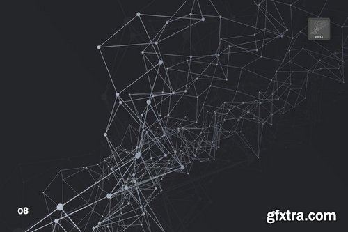 Abstract Plexus Particles Photoshop Brushes