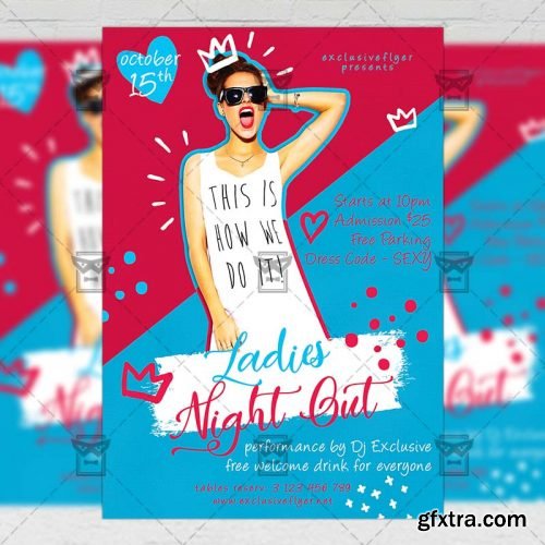 Ladies Night Out Flyer - Club A5 Template Ladies Night Out Flyer - Club A5 Template