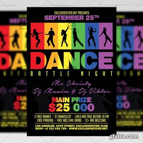 Dance Battle Night Flyer - Club A5 Template