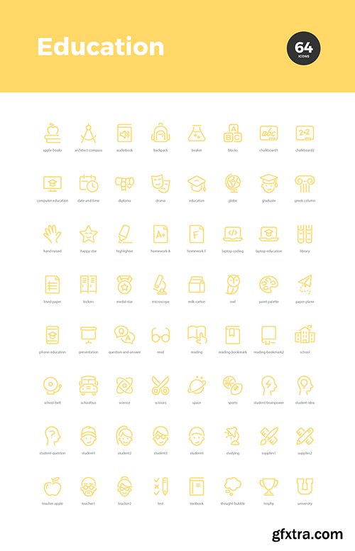 64 Education Icons