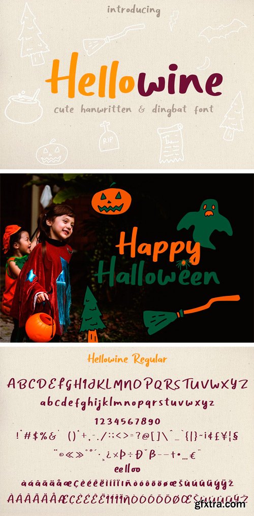 CM - Hellowine - Cute Handwritten Font 3056596