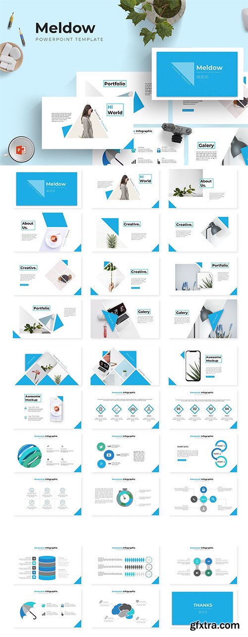 Meldow - Powerpoint, Keynote and Google Sliders Templates