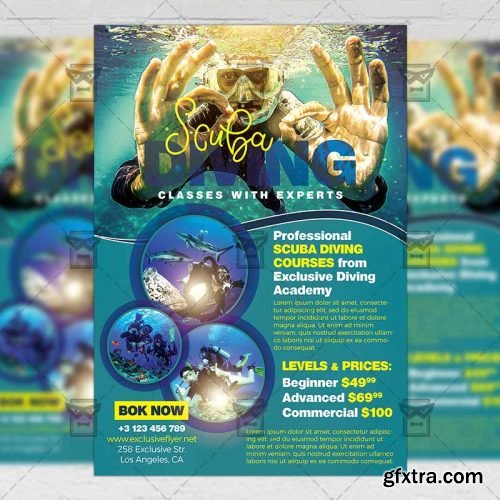 Scuba Diving Flyer - Sport A5 Template Scuba Diving Flyer - Sport A5 Template