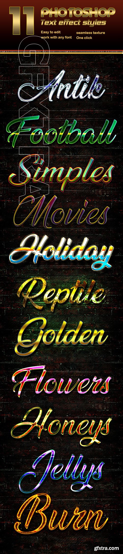 GraphicRiver - 11 Photoshop Text Effect Styles Vol 2 22685735