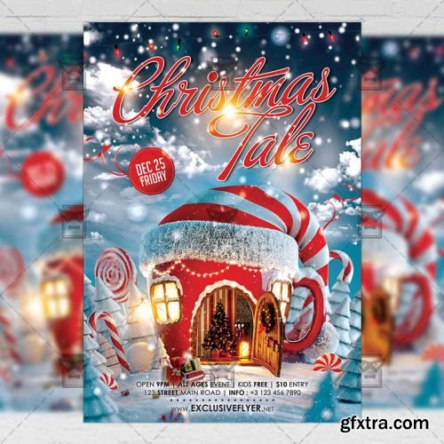 Christmas Tale – Seasonal A5 Flyer Template Christmas Tale – Seasonal A5 Flyer Template