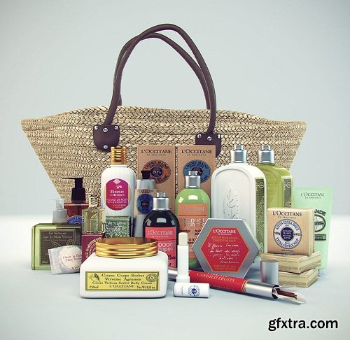 Set of Cosmetics Gift Basket