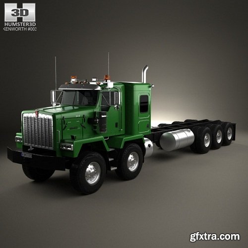 Kenworth C500 Chassis Truck 5axle 2001 3D model