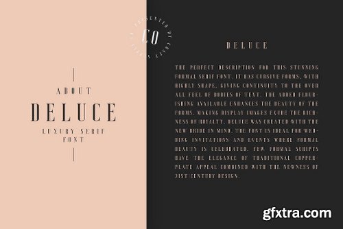 CreativeMarket Deluce - Luxury Serif Font 3109675