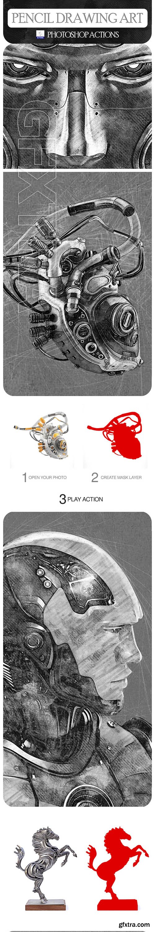 GraphicRiver - Pencil Drawing Art - Photoshop Actions 22664462