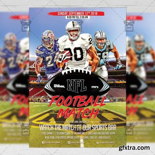 NFL Flyer - Sport A5 Template NFL Flyer - Sport A5 Template