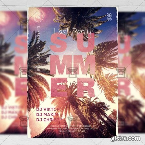 Last Summer Party Flyer - Seasonal A5 Template