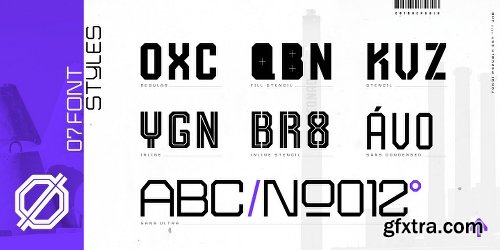 TR Reqnad Display Font Family - 7 Fonts