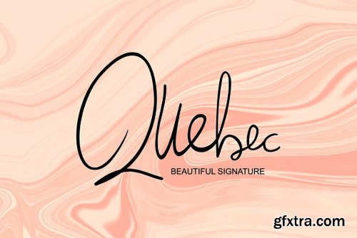 CreativeMarket Quebec - Beautiful Signature Font 3066046