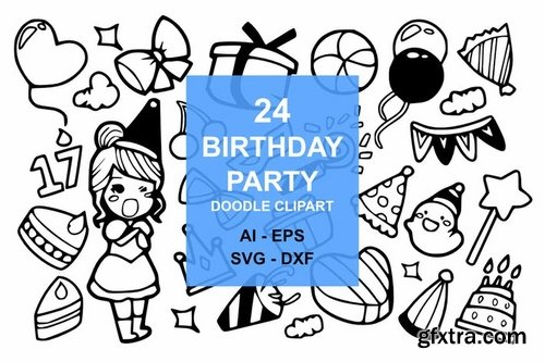 24 Birthday Party Doodles