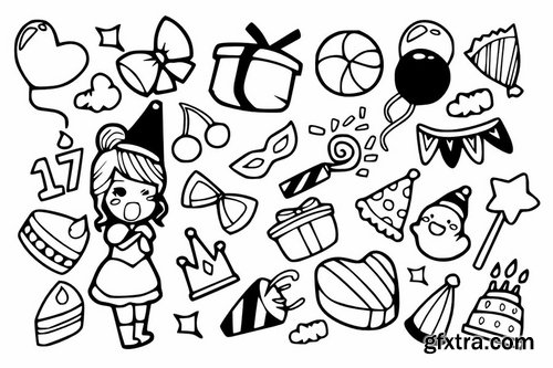 24 Birthday Party Doodles