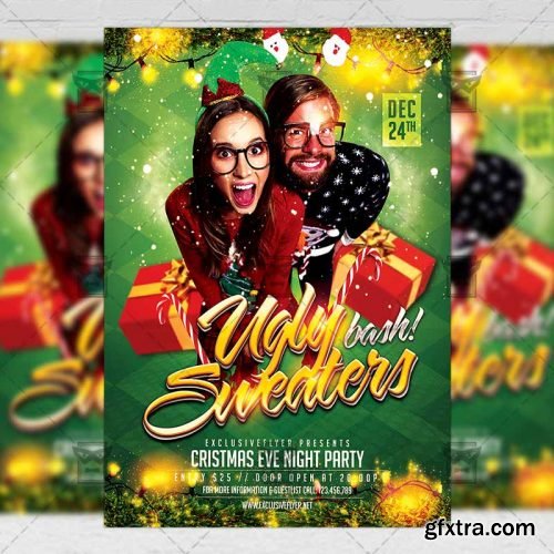 Ugly Sweaters Bash - Seasonal A5 Flyer/Poster Template