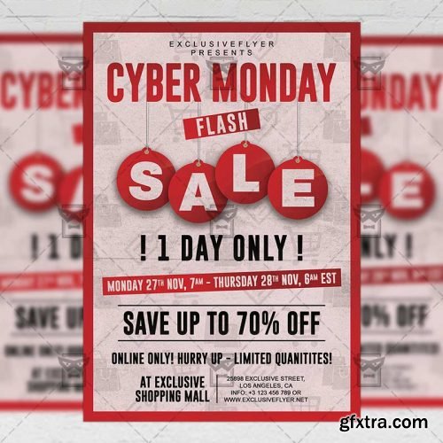 Cyber Monday Flash Sale – Community A5 Flyer Template Cyber Monday Flash Sale – Community A5 Flyer Template