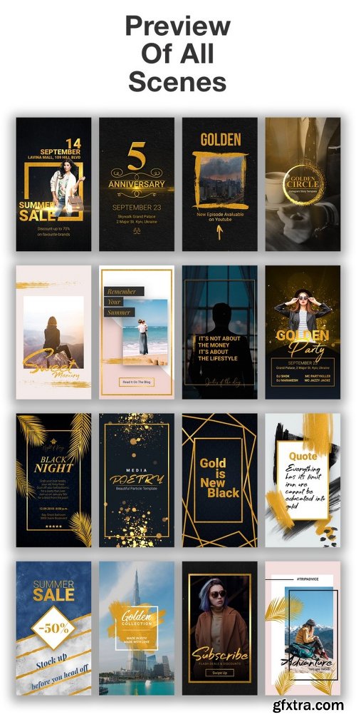 Videohive Golden Stories // Animated Stories for Instagram 22630824