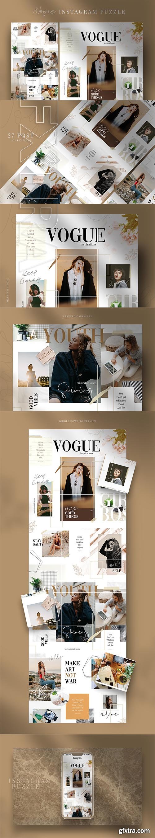 CreativeMarket - Vogue - instagram puzzle 3125793