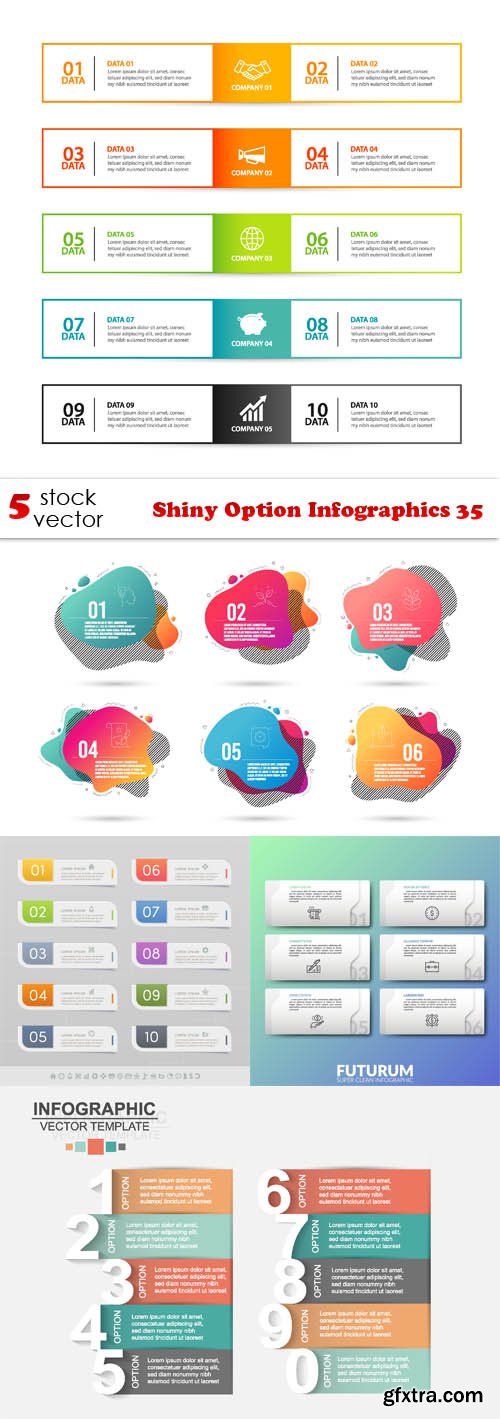 Vectors - Shiny Option Infographics 35