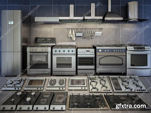Kitchen Appliances 02 3d Models