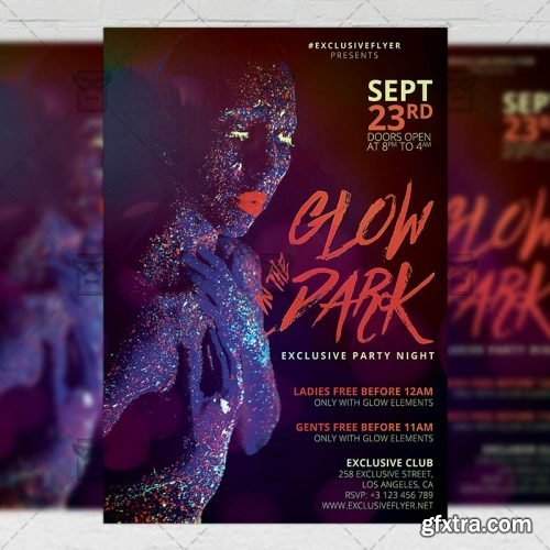 Glow in the Dark Flyer - Club A5 Template Glow in the Dark Flyer - Club A5 Template