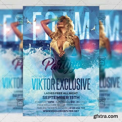 Foam Party Flyer - Seasonal A5 Template Foam Party Flyer - Seasonal A5 Template