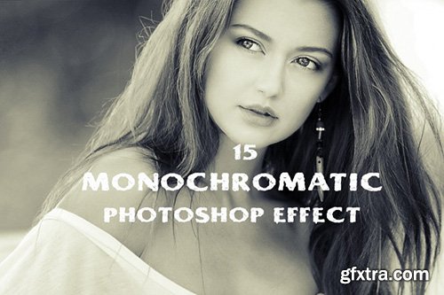 15 monochromatic effect photoshop action