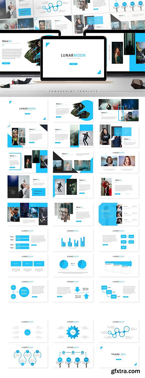 Lunarmoon Powerpoint, Keynote and Google Sliders