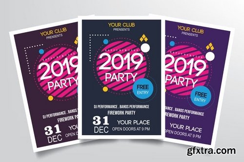 Happy New Year 2019 Party Flyer Template
