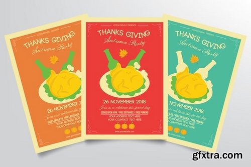 Thanksgiving Party Flyer Template