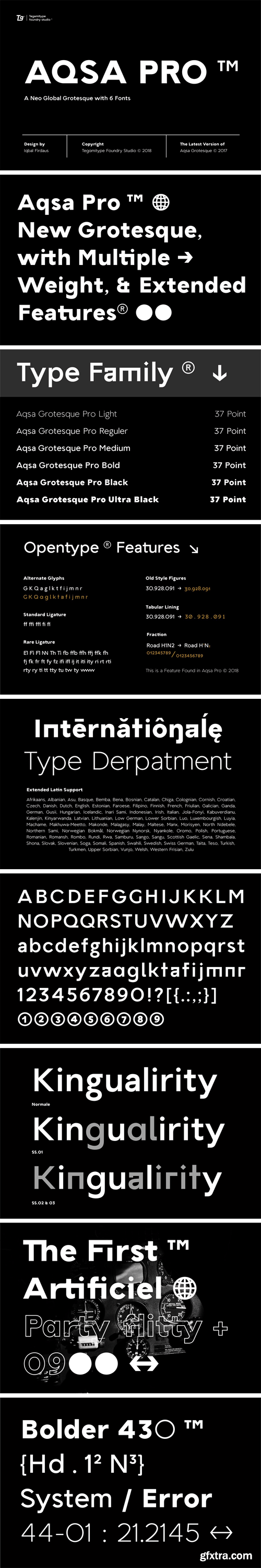 TG Aqsa Grotesque Pro Font Family