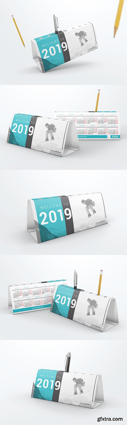 Desk Calendar Pen Holder Mockup Desk Calendar Pen Holder Mockup