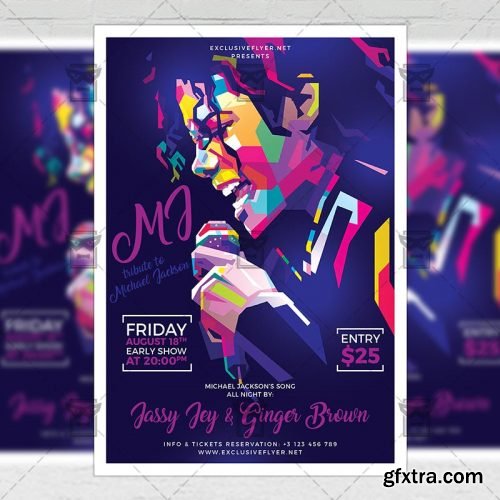 Michael Jackson Tribute Flyer - Club A5 Template