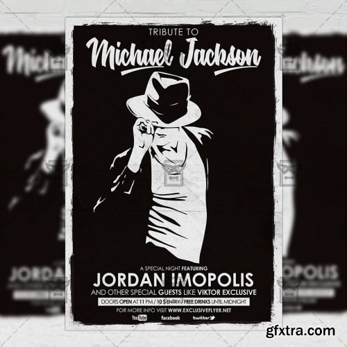 Tribute to Michael Jackson Flyer - Club A5 Template
