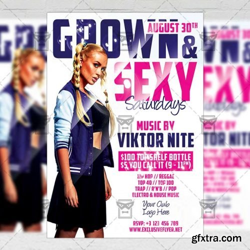 Grown and Sexy Flyer - Club A5 Template Grown and Sexy Flyer - Club A5 Template