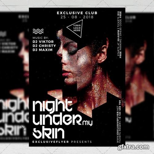 Under My Skin Night Flyer - Club A5 Template Under My Skin Night Flyer - Club A5 Template