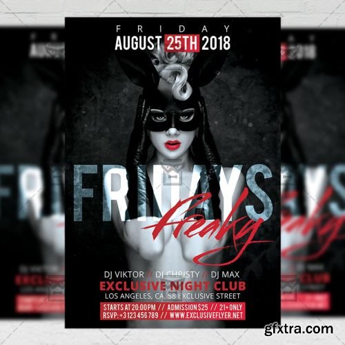 Freaky Fridays Flyer - Club A5 Template Freaky Fridays Flyer - Club A5 Template
