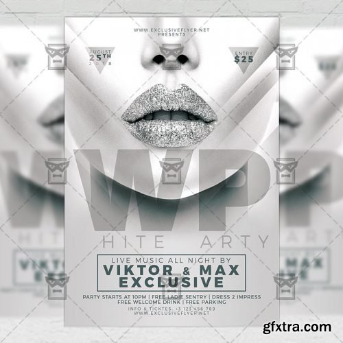 White Party - Club A5 Flyer Template
