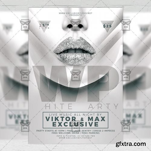 White Party - Club A5 Flyer Template White Party - Club A5 Flyer Template
