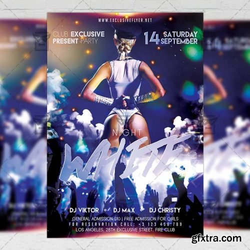 White Night - Club A5 Flyer Template